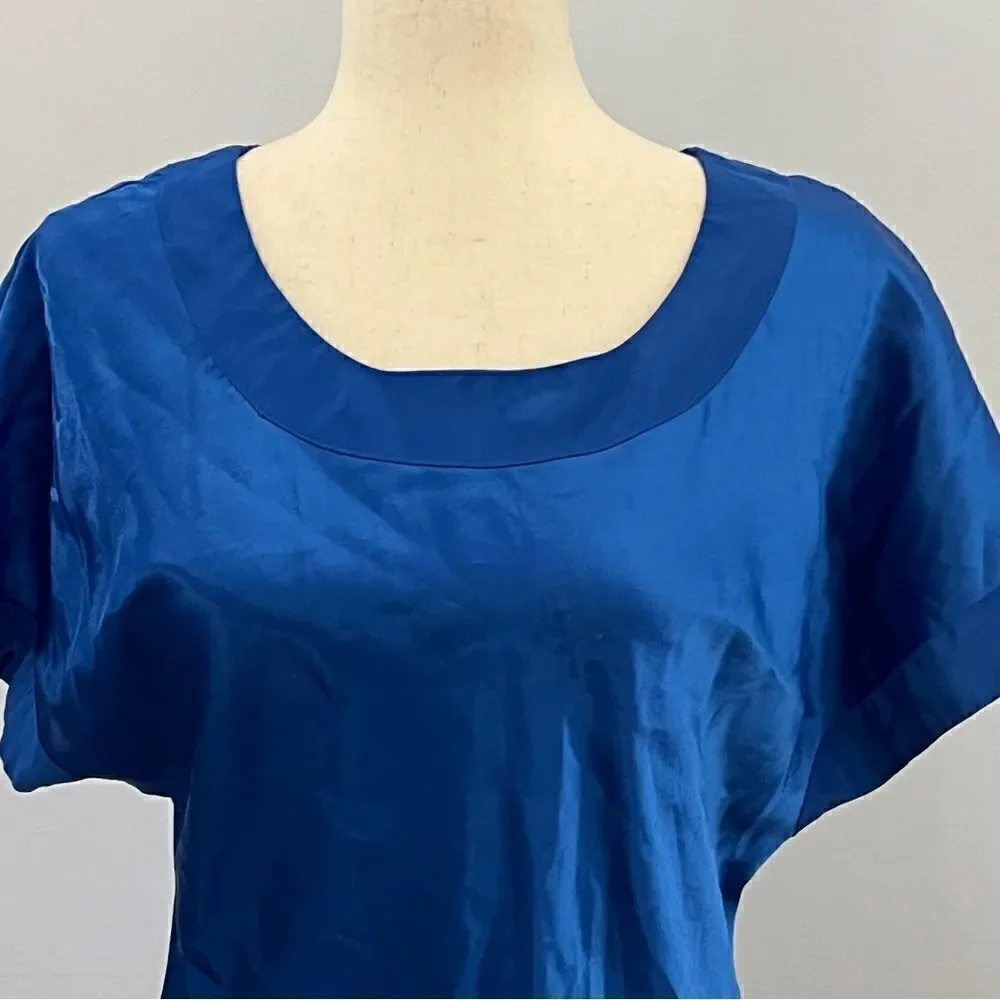 Vintage Victoria’s Secret Gold Label Royal Blue Chemise Slip Dress Nightie P/S